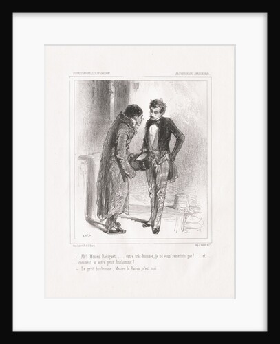Baliverneries Parisiennes: Ah! Monsieu Radiguet, 1847 by Paul Gavarni