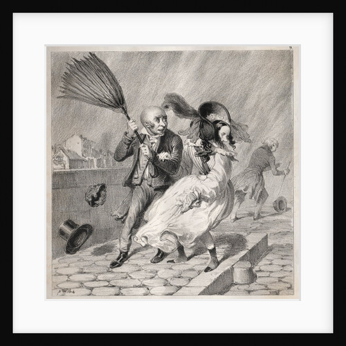 Bambochades: Vois-tu que mon baromêtre est au beau!…cest un riche temps pour…, 1841 by Clémente Pruche