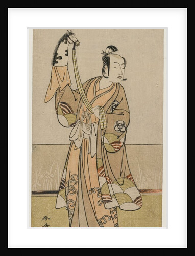 Bando Hikosaburo III Holding a Hand Pupper, mid 1770s by Katsukawa Shunsho