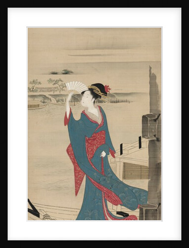 Beauty in a Boat on Sumida River, late 1700s-early 1800s by Ch?bunsai Eishi