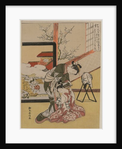 Benevolence: Courtesan Shaving the Neck of her Servant?, 1767 by Suzuki Harunobu