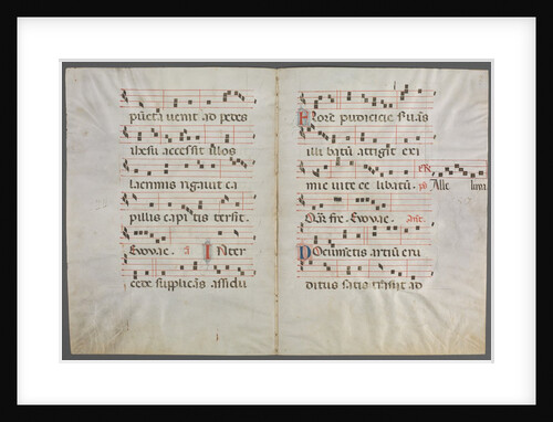 Bifolium from an Antiphonary: Music, c. 1320-1340 by Primo Miniatore di San Domenico