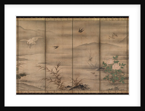 Birds and Flowers in a Landscape of the Four Seasons, second half of the 1500s by Sessh? T?y? (follower of)