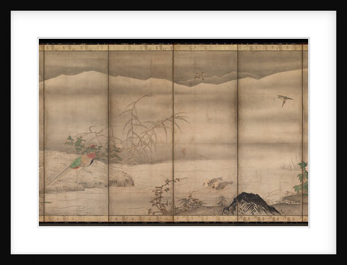 Birds and Flowers in a Landscape of the Four Seasons, second half of the 1500s by Sessh? T?y? (follower of)