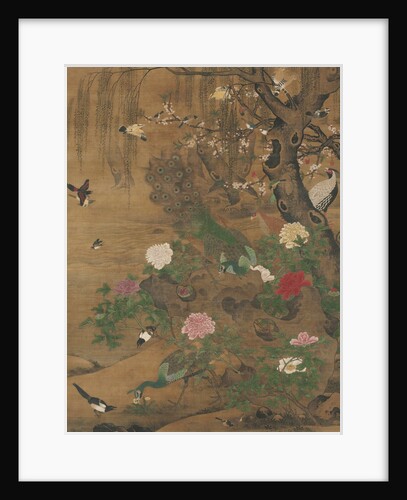 Birds Gather under the Spring Willow, late 1400s-early 1500 by Yin Hong