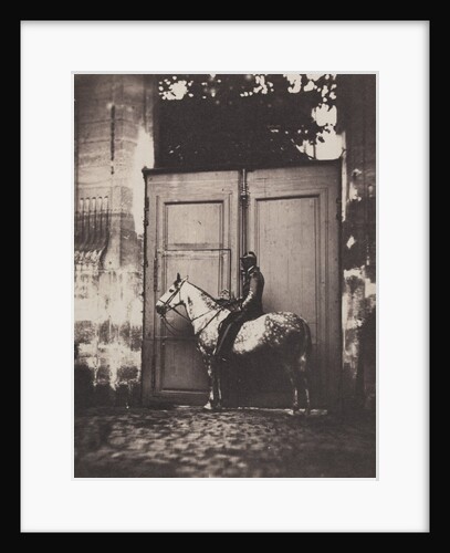 Black Horseman in Front of a Doorway, c. 1855 by Unidentified Photographer