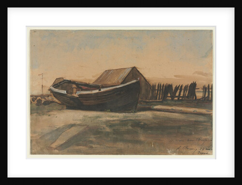 Boat on a Beach, Le Tréport, 1854 by François Bonvin