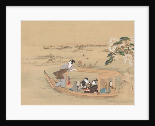 Boat to the Yoshiwara, 1800s by Teisai Hokuba