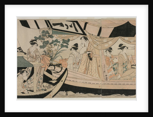 Boating on the Sumida River; Women in a Pleasure Boat on the Sumida River, mid 1790s by Ch?bunsai Eishi