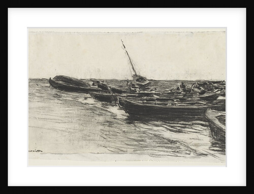 Boats on the Beach, c. 1874/81 by Léon Augustin Lhermitte