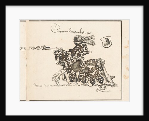 Book on Tournaments: Jouster Facing Left, 1817 by Theobald Senefelder; Clemens Senefelder