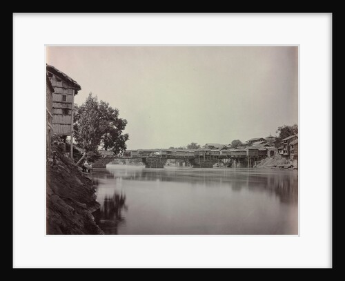 Bridge of Shops, Srinagar, Kashmir, 1864 by Samuel Bourne
