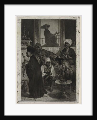 Café in Constantinople, 1847 by Alexandre Bida