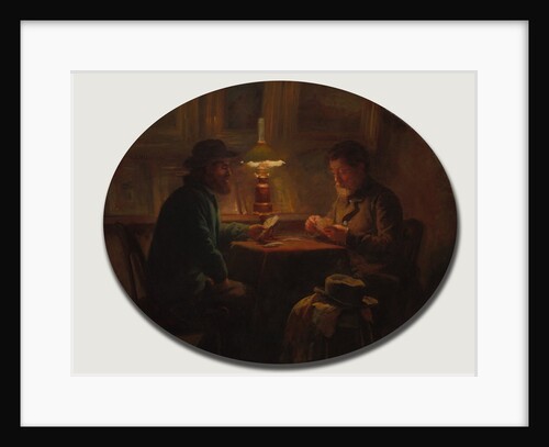 Card Game at 'le Père Martin', 1859 by Adolphe-Félix Cals