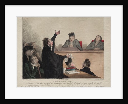 Caricaturana, plate 44: Robert-Macaire, lawyer, 1837 by Honoré Daumier; Aubert