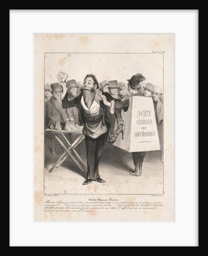Caricaturana: Pl. 14, Robert Macaire Bookseller, 183 by Honoré Daumier