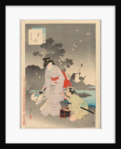 Chasing Fireflies, A Lady of the Tenmei Era…, 1894 by Mizuno Toshikata