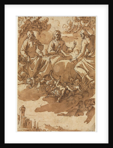 Christ in Glory with Two Saints, first third 17th century by Marcantonio Bassetti