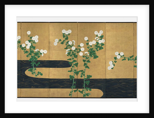 Chrysanthemums by a Stream, late 1700s-early 1800s by Ogata Korin (follower of)