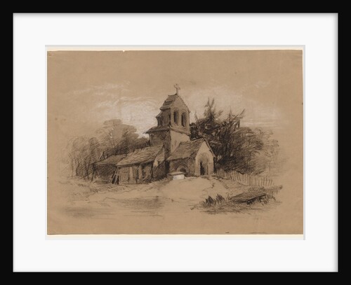 Church in a Landscape, 1800s by Henry Bright