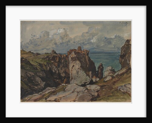 Cliffs by the Sea at Cézembre, Brittany, c. 1830 by Eugène Isabey