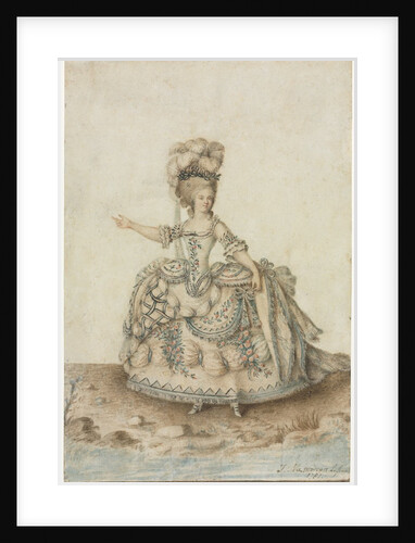 Costume Study for Opera Singer, 1781 by Jean Michel Moreau le Jeune
