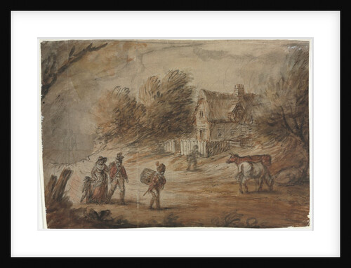 Country Scene with Soldiers by Henry William Bunbury