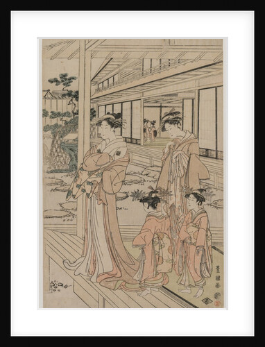 Courtesan Standing on a Veranda, early 1790s by Utagawa Toyokuni