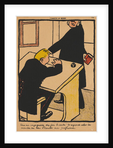 Crimes and Punishments XVII, 774: You shall conjugate, 1871 by Félix Vallotton