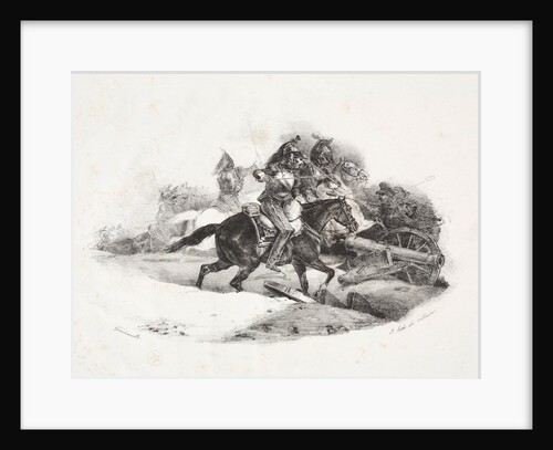 Cuirassiers chargeant une batterie dartillerie by Théodore Géricault