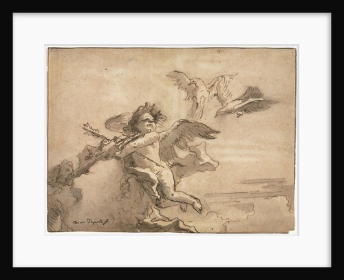 Cupid Blindfolded and Two Doves, 1757 or after by Giovanni Domenico Tiepolo