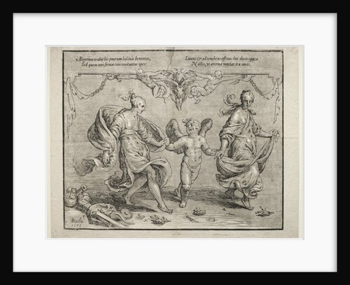 Cupid dancing with two allegorical women, 1612 by Paulus Moreelse