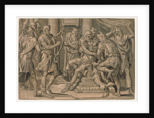 David Playing the Harp before Saul, 1555 by Frans Floris