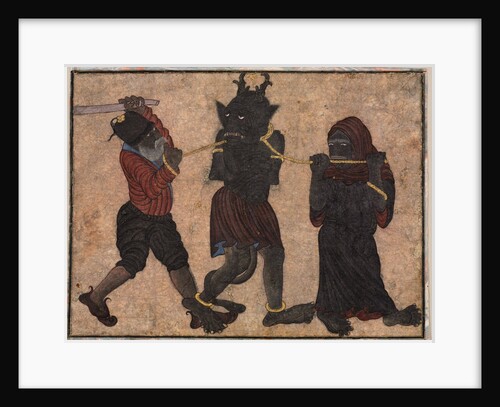 Demon in chains, c. 1453 by Muhammad Siya Qalam (style of)