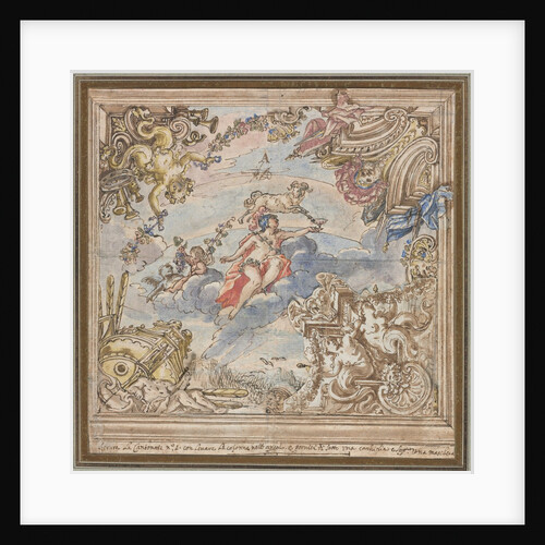 Design for a Ceiling: Mars and Aries, 1700s by Unknown