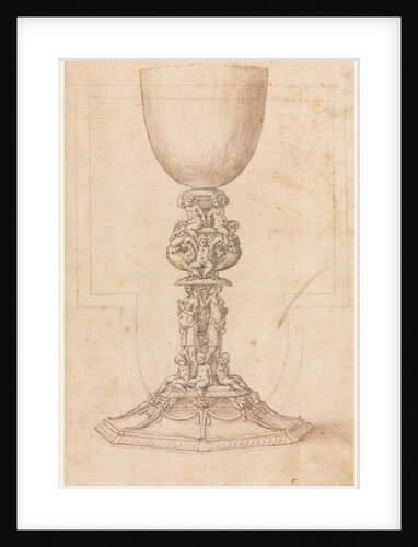 Design for a Chalice Architectural Plan, mid 1500s by Luzio Romano