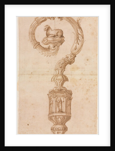 Design for a Crozier, mid 1500s by Luzio Romano