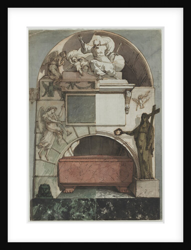 Design for a Fresco of an Artist's Tomb in the Certosa of Bologna, c. 1810-1820 by Pietro Fancelli