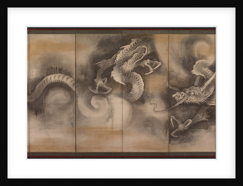 Dragon and Tiger, early to mid-1600s by Soga Nichokuan (attributed to)