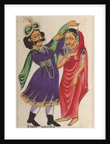 Dusmanta Garlanding Shakumtala, 1800s by Unknown