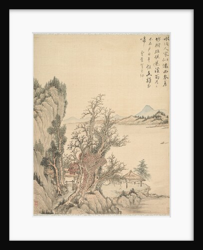 Dwelling by the Shore, 1847 by Tsubaki Chinzan