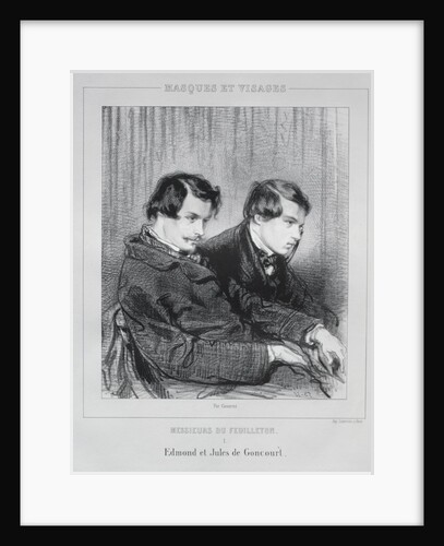 Edmond and Jules de Goncourt, 1853 by Paul Gavarni