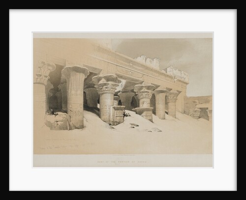 Egypt and Nubia Volume I: Portico of the Temple Edfou, Upper Egypt, 1846 by Louis Haghe
