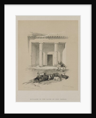 Egypt and Nubia, Volume I: Entrance to the Caves of Beni-Hasan, 1847 by Louis Haghe
