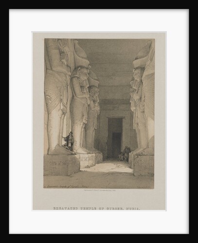 Egypt and Nubia, Volume I: Excavated Temple of Gyrshe, Nubia, 1846 by Louis Haghe