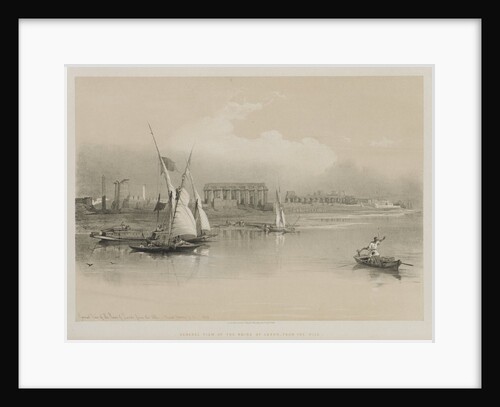 Egypt and Nubia, Volume I: General View of the Ruins of Luxor, From the Nile, 1846 by Louis Haghe