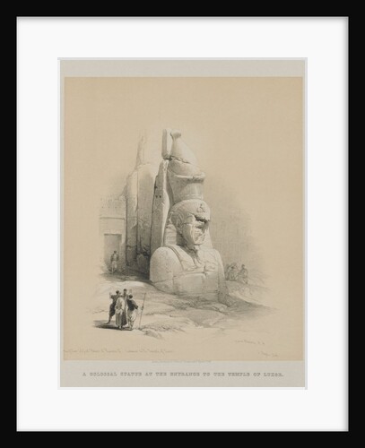 Egypt and Nubia, Volume I: One of Two Colossal Statues of Rameses II…, 1847 by Louis Haghe