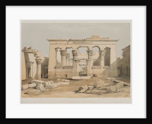 Egypt and Nubia, Volume I: Portico of the Temple of Kalabshe, 1847 by Louis Haghe