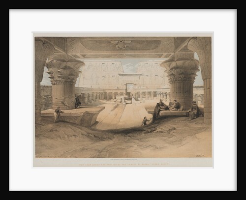 Egypt and Nubia, Volume I: View from Under the Portico of the Temple of Edfou, Upper Egypt, 1847 by Louis Haghe