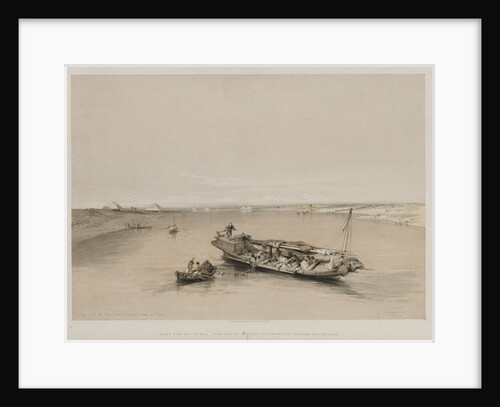 Egypt and Nubia, Volume I: View on the Nile Looking Towards the Pyramids of Dashour and Saccara, 184 by Louis Haghe